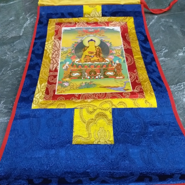 Tranh Thangka Bổn Sư Thích Ca Mâu Ni Phật_35x20cm